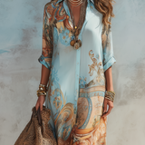 Cleo | Elegantes Mediterranes Blusekleid
