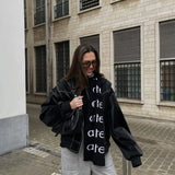 Drune | Oversized Lederjacke für Damen | Trendy und Bequem