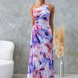 ELLA | One-Shoulder-Plissee-Midikleid