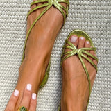 Ginevra | Goldene Sandalen Elegante Sommer