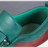 Leder Schuhe mit Reißverschluss