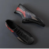 Leder Schuhe mit Reißverschluss