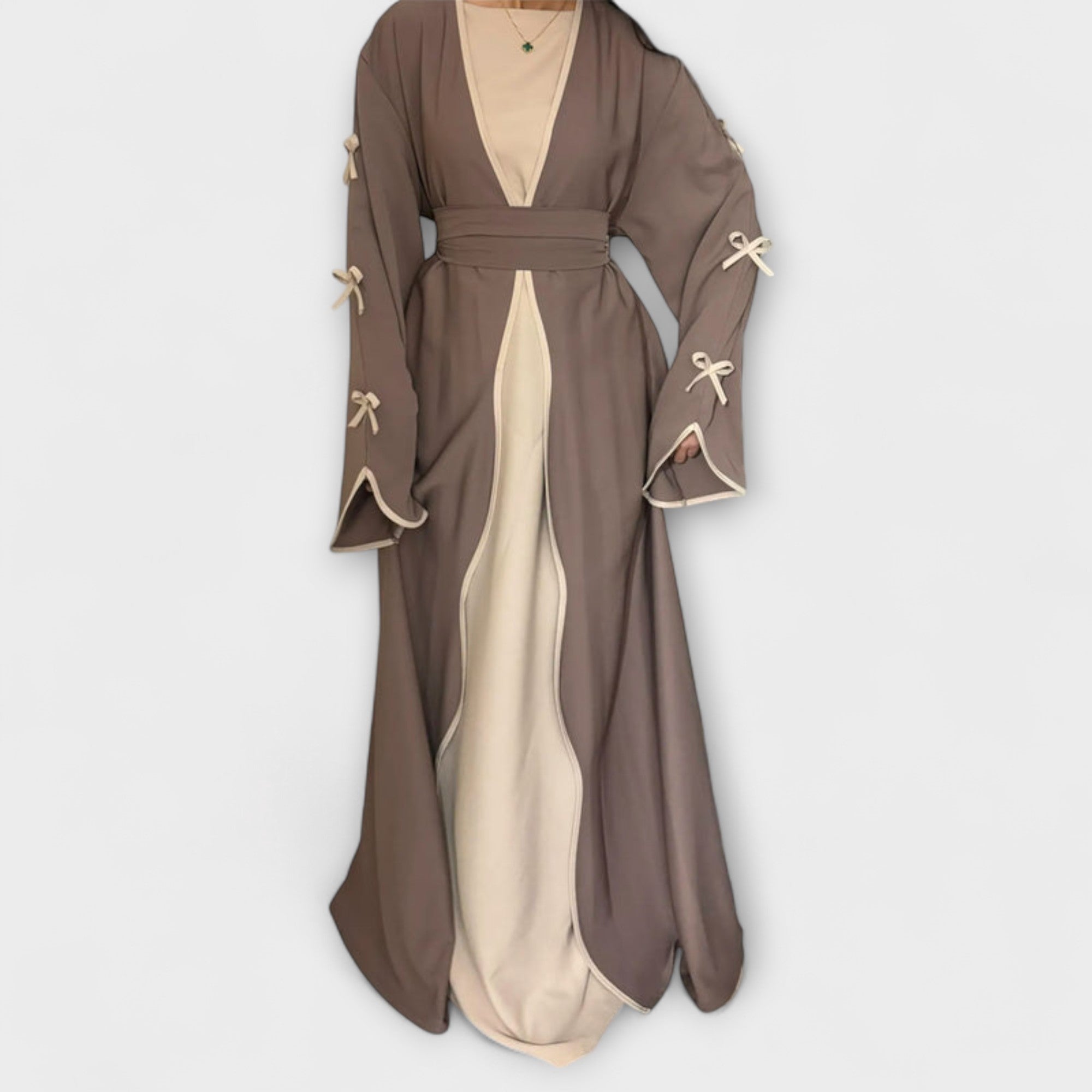 Jasmin - Schicker Cardigan und Kleid Duo mit Schleifenverzierung