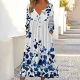 Seraphine - Botanisch Bedrucktes Maxikleid