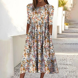 Lunaria - Florales Fließendes Maxikleid