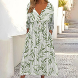 Mirellia - Botanisch bedrucktes Maxikleid