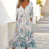 Kaeloria - Botanischer Bedruckter Maxikleid