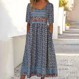 Kaelis - Bedrucktes Fließendes Maxikleid