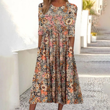 Mirevna - Florales Fließendes Maxikleid