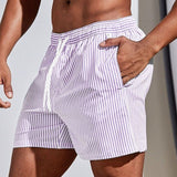 Shorts de Bain Rayés Décontractés