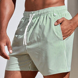 Shorts de Bain Rayés Décontractés