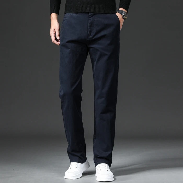 Pantalons en Coton Droit