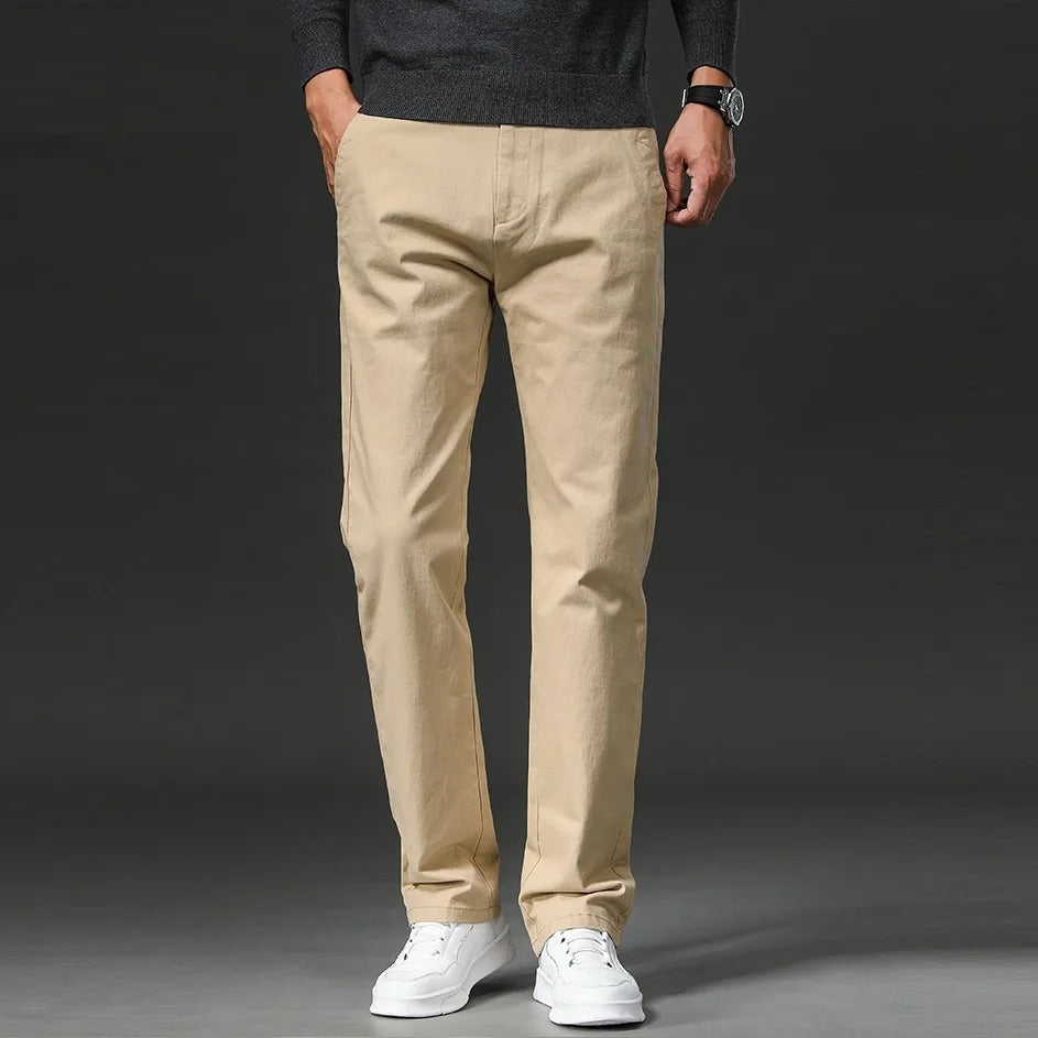 Pantalons en Coton Droit