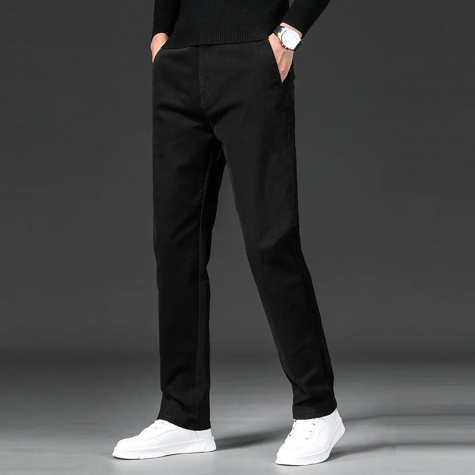 Pantalons en Coton Droit