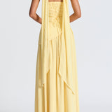 LINA | Trägerloses Maxikleid mit Hohem Schlitz