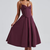 MAILEEN | Elegantes Midi Kleid im Corset Stil