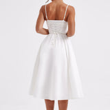 MAILEEN | Elegantes Midi Kleid im Corset Stil
