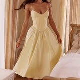 MAILEEN | Elegantes Midi Kleid im Corset Stil