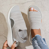 Anne | Sandalen mit Plateau und Strickobermaterial