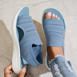 Anne | Sandalen mit Plateau und Strickobermaterial